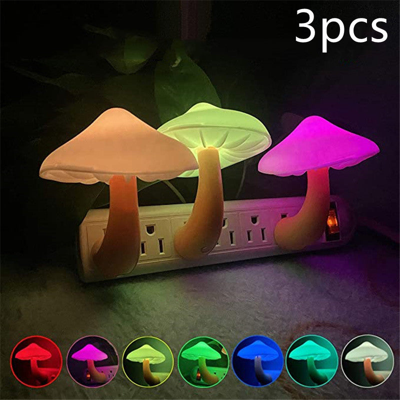 LED Mushroom Wall Socket Lamp