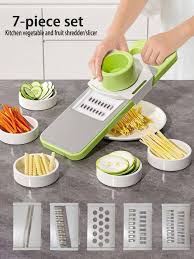 WMMO 6 in 1 Multifunctional Kitchen Grater with Container, Easy to Clean, Kitchen Fruit Vegetable Cheese Slicer Shredder