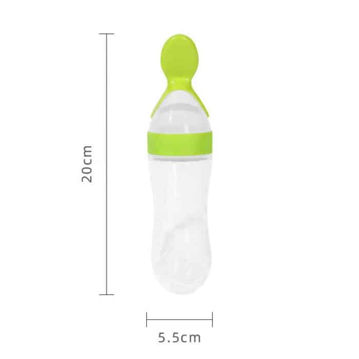 Silicone Baby Bottle With Spoon Fooder